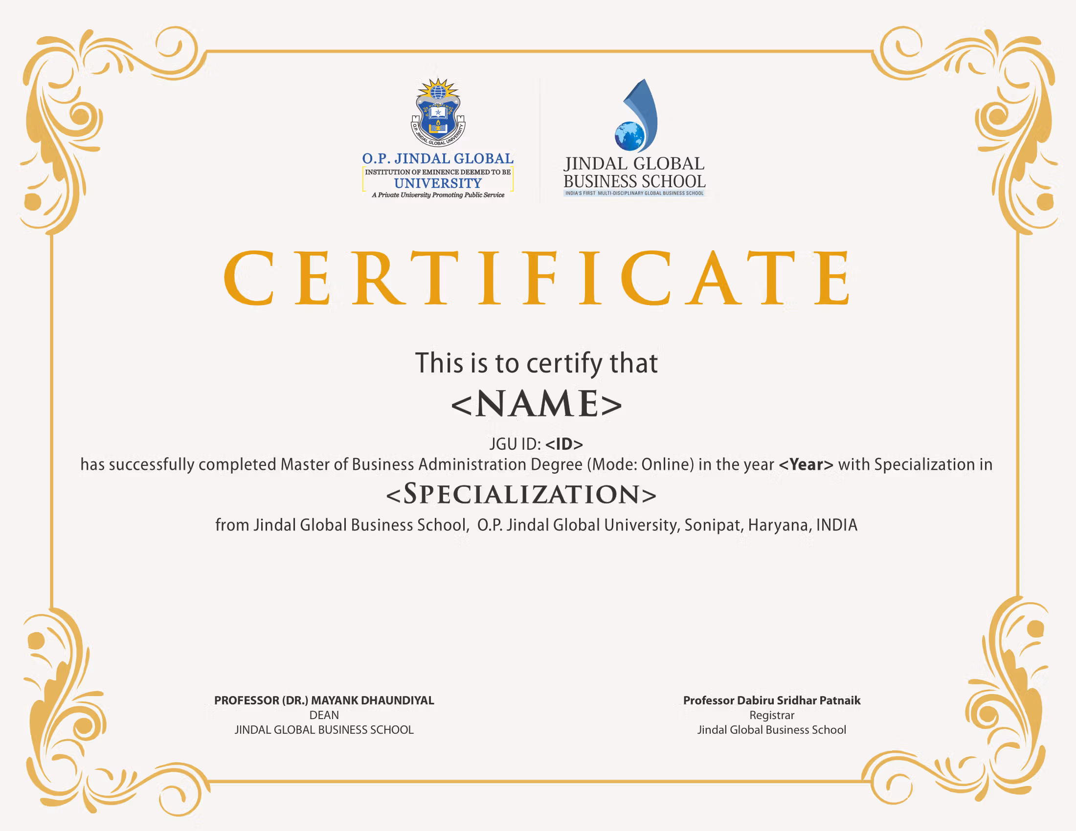 Master of Business Administration