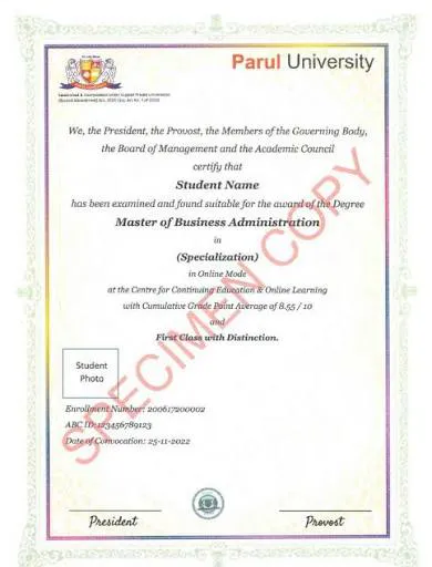 Master of Business Administration